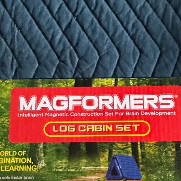 Magformers Log Cabin Building Set - Vibrant Magnetic Blocks - Picture 2 of 3